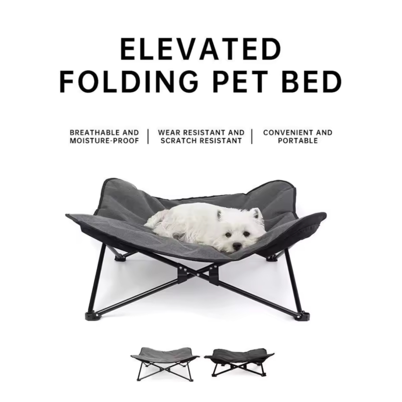 Большая Лежанка Кровать на Ножках 90*90 см Для Крупных Собак Переносной Гамак Для Дома Улицы и Путешествий Для Животных до 40 кг