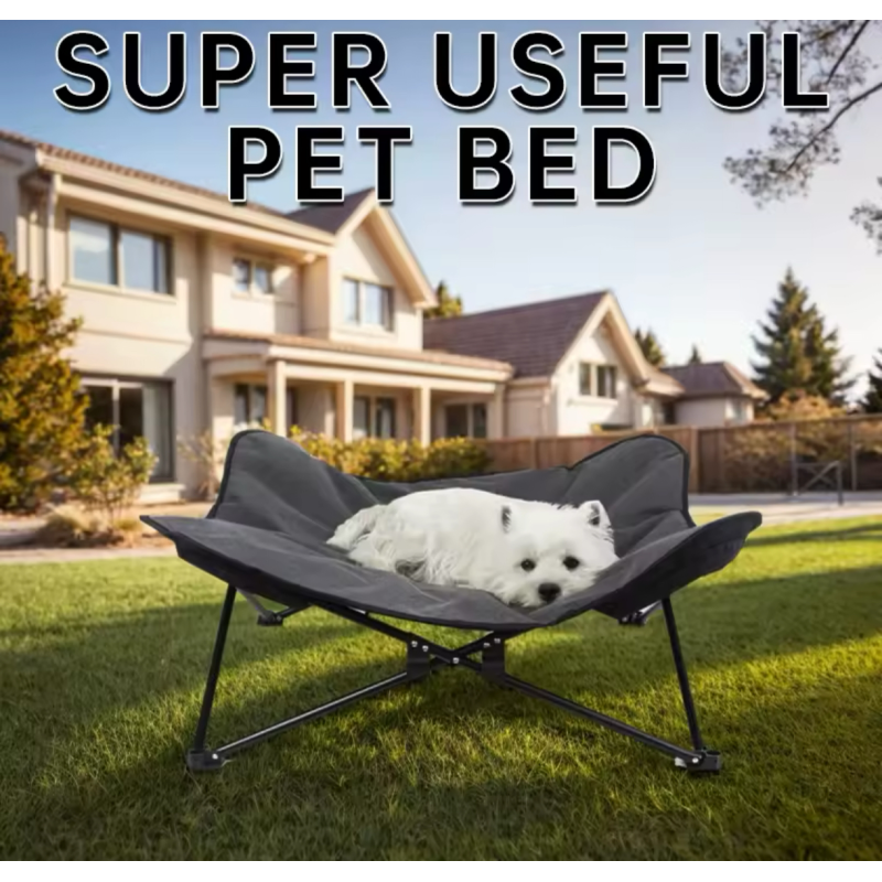 Большая Лежанка Кровать на Ножках 90*90 см Для Крупных Собак Переносной Гамак Для Дома Улицы и Путешествий Для Животных до 40 кг