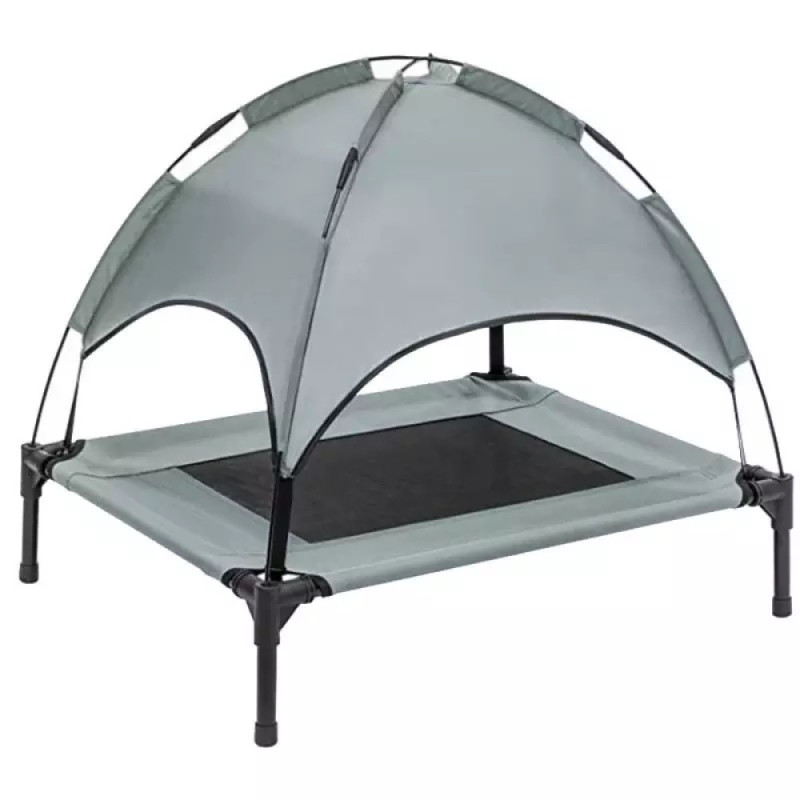 Лежак Для Больших Собак 2в1 Уличный Гамак со Съемным Навесом и Кровать Для Животных Складная Переносная 120 см