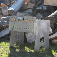 Мангал автоматический из нержавейки на 8 шампуров с гравировкой