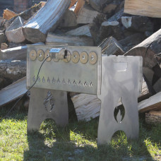 Мангал автоматический из нержавейки на 8 шампуров с гравировкой