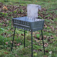 Мангал-валіза (чемодан) 1.5 мм на 8 шампурів з нержавійки / раскладной жаровня гриль