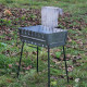 Мангал-чемодан (чемодан) 1.5 мм на 8 шампуров из нержавейки/раскладной жаровня гриль