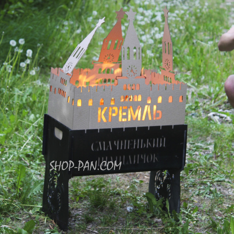 Мангал разборный с индивидуальной надписью на 12 шампуров - Лого okko