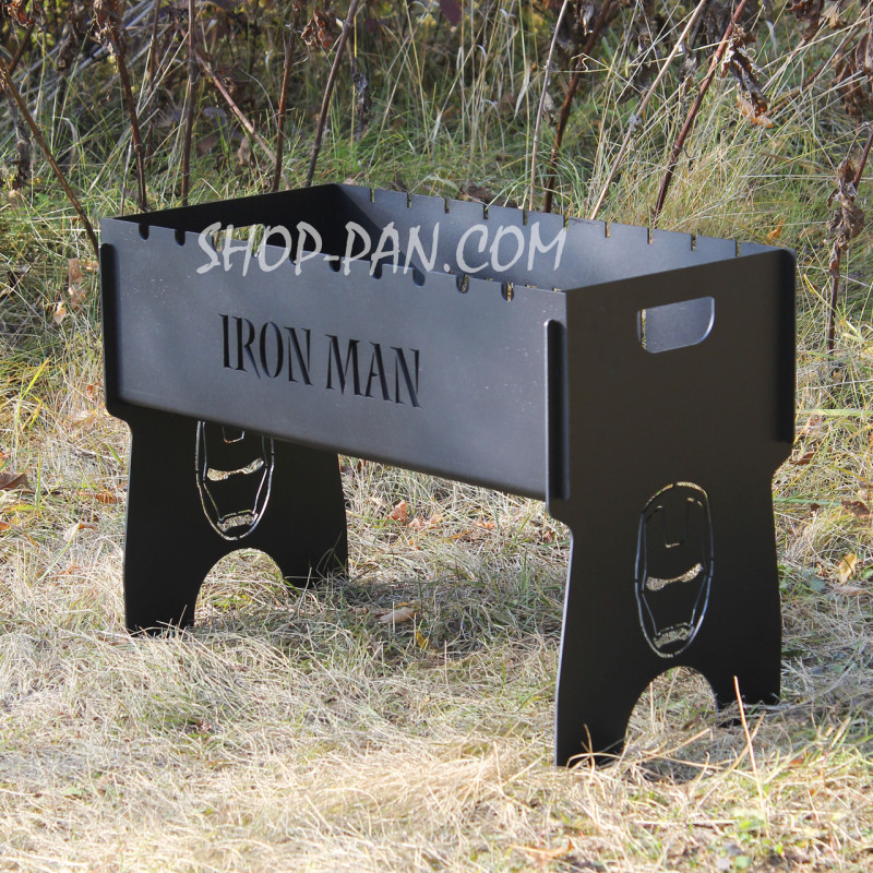 Мангал разборный крашенный на 10 шампуров с индивидуальной надписью