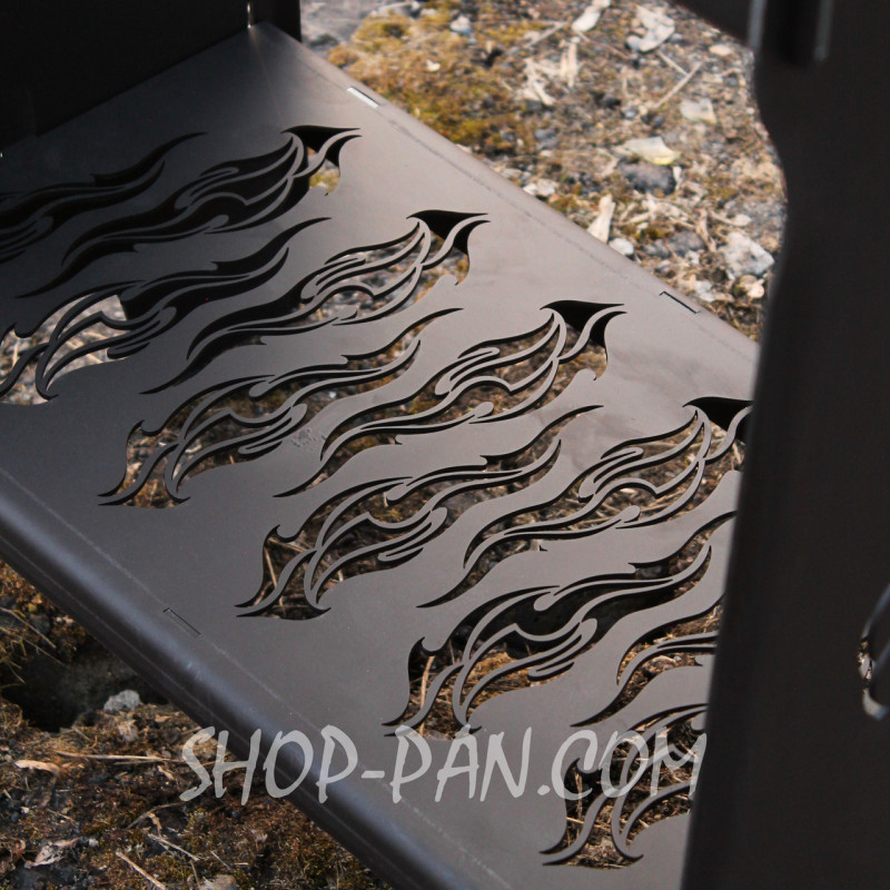 Мангал на 8 шт разборный высокий с индивидуальной гравировкой - в подарок