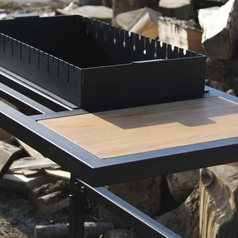 Мангал Loft со столиком и съемной жаровней на 12 шампуров