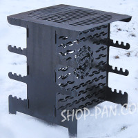 Мангал вертикальный разборный с индивидуальной гравировкой - в подарок