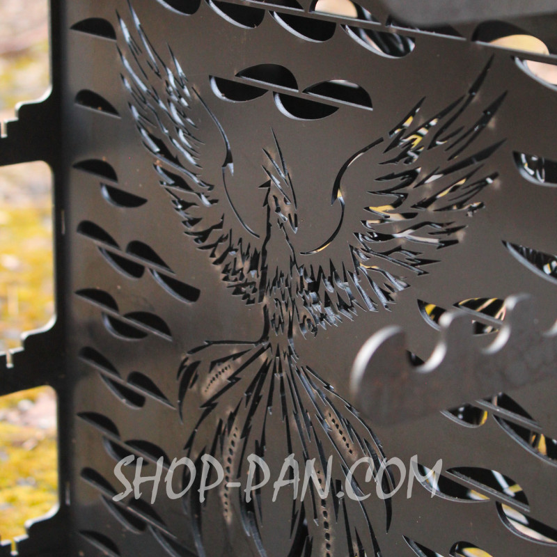 Мангал с раскладным поддоном вертикальный разборный эко мангал