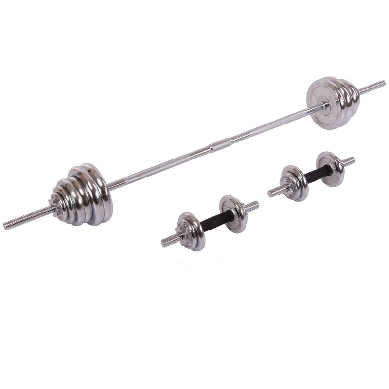 Гантели York Сірий 50кг Хром Сталь Гайки Вейдера Комплект Для дому