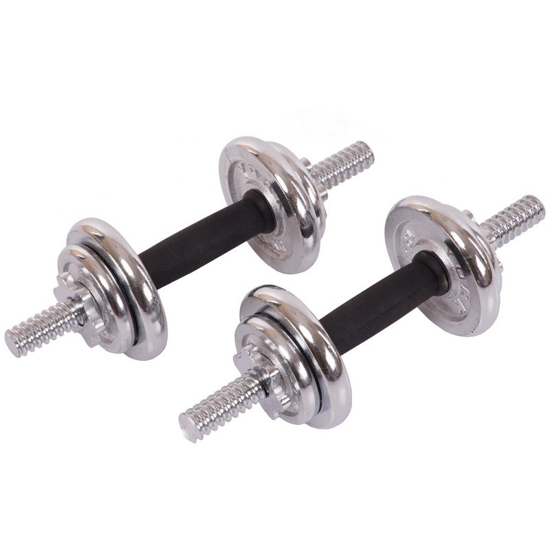 Гантели York Сірий 50кг Хром Сталь Гайки Вейдера Комплект Для дому