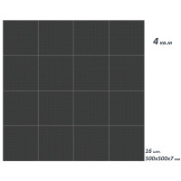 Комплект защитного покрытия из литой резины под скамью, штангу, гантели, 2х2 м