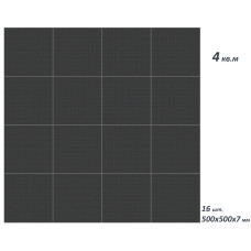 Комплект защитного покрытия из литой резины под скамью, штангу, гантели, 2х2 м
