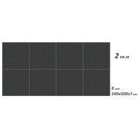 Комплект захисного покриття з литої гуми під лаву, штангу, гантелі, 1х2 м