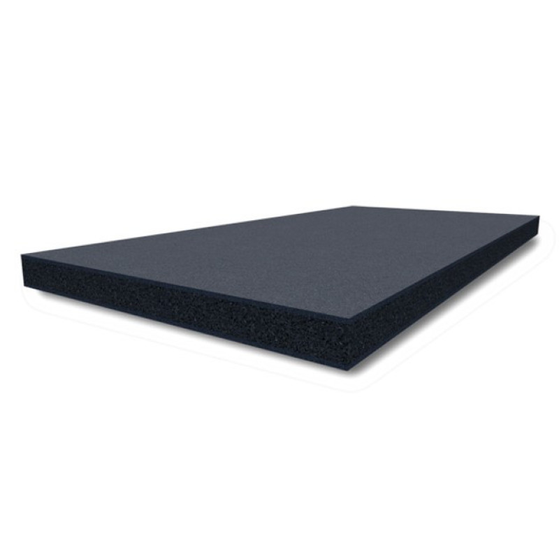 Коврик резиновый 500х500х20мм под штангу или гантели. Пресс крошка. Чорний