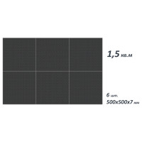 Комплект защитного покрытия из литой резины под скамью, штангу, гантели, 1х1,5 м