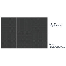 Комплект защитного покрытия из литой резины под скамью, штангу, гантели, 1х1,5 м