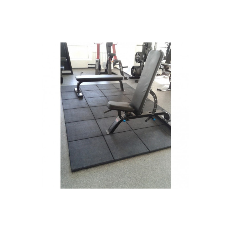 Коврик резиновый 500х500х12мм под штангу или гантели. Пресс крошка