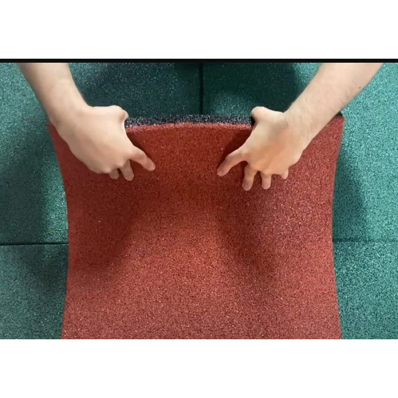 Коврик резиновый 500х500х12мм под штангу или гантели. Пресс крошка