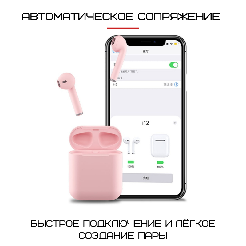 Bluetooth Наушники Вкладыши Беспроводные Со Встроенным Чипом JL D8 Inpods 12 Белые