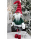 Іграшка м'яка новорічна Скандинавський Гном 65см зелено-червоний