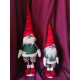 Іграшка м'яка новорічна Скандинавський Гном 65см зелено-червоний
