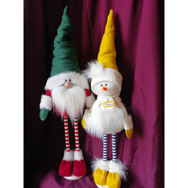 Іграшка м'яка новорічний Санта 85см різдвяний на ніжках
