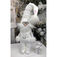 Новорічна іграшка Санта 65см білий