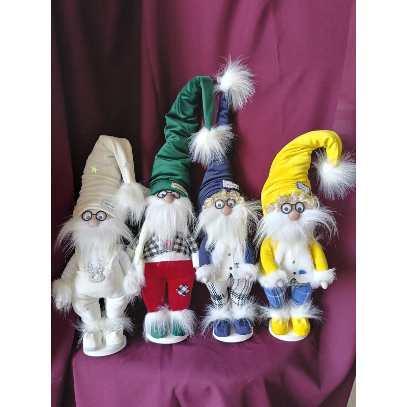 Новорічна іграшка Санта 65см білий