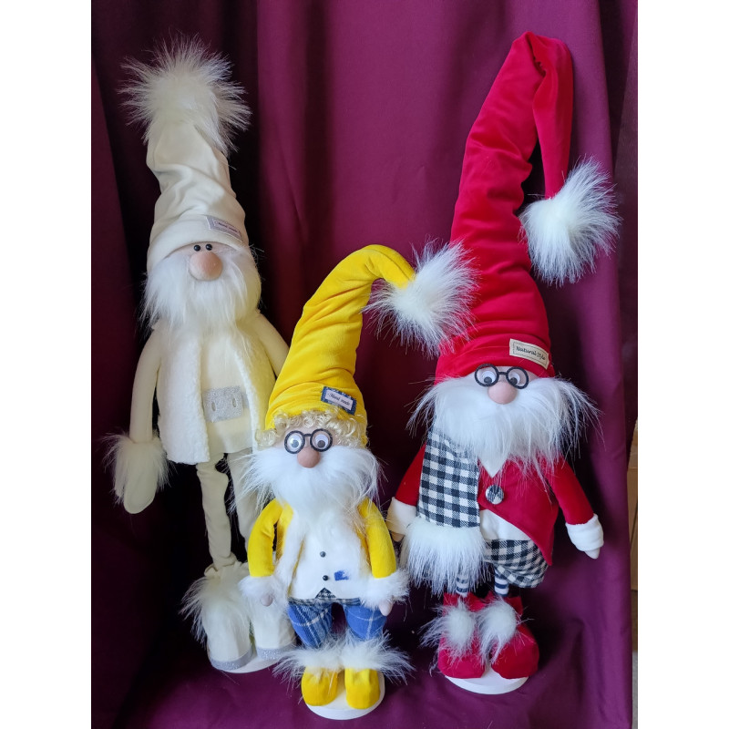 Іграшка м'яка Гном білий 85см скандинавський