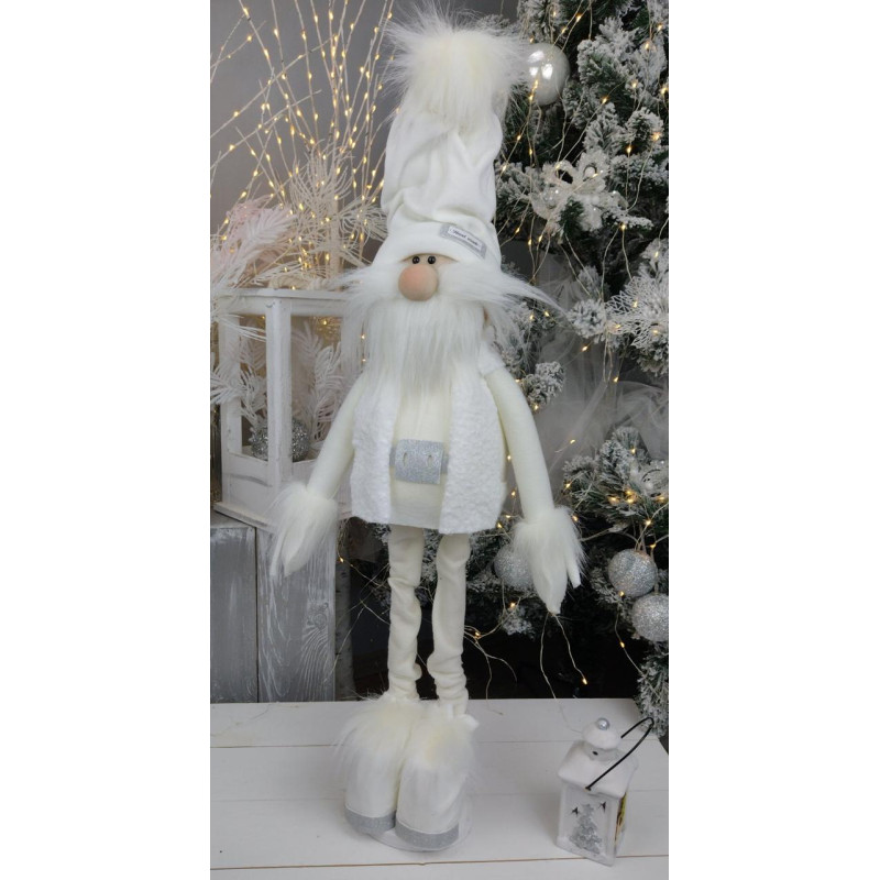 Іграшка м'яка Гном білий 85см скандинавський