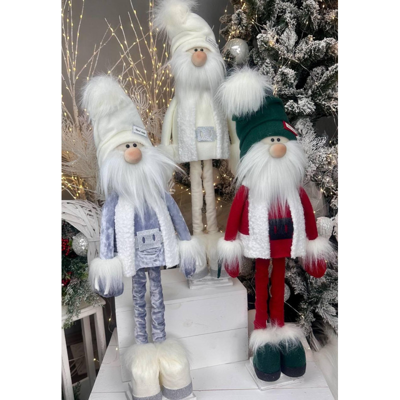 Іграшка м'яка Гном білий 85см скандинавський