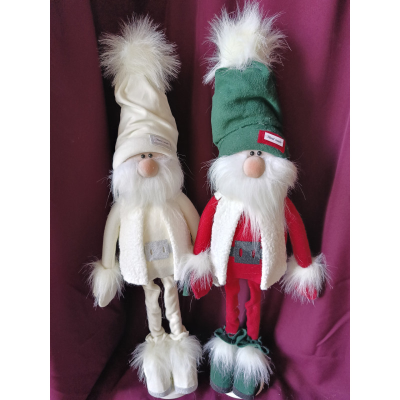 Іграшка м'яка Гном білий 85см скандинавський