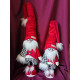 Іграшка мягка новорічна Гном скандинавський 65см в окулярах червоний 