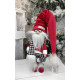 Іграшка мягка новорічна Гном скандинавський 65см в окулярах червоний 