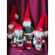 Іграшка мягка новорічна Гном скандинавський 65см в окулярах червоний 