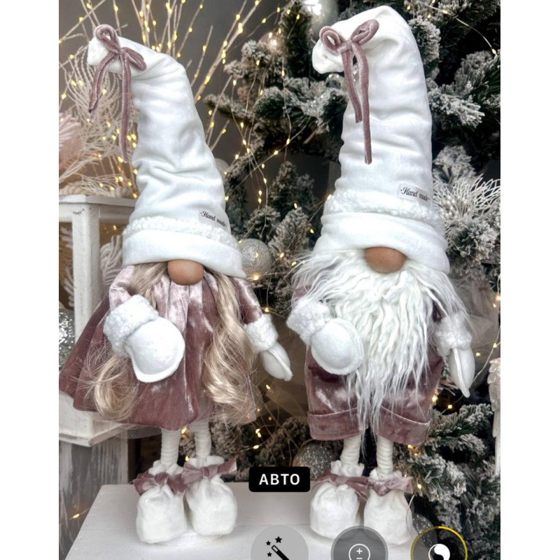 Новорічна лялька 50см, різдвяна фігурка