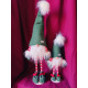 Іграшка новорічна м'яка Гном зелений скандинавський 50 см на ніжках