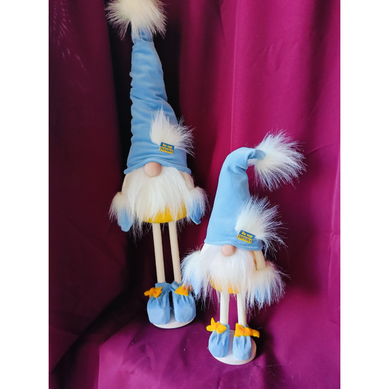Іграшка м'яка Патріотичний гном 75см, новорічний ельф скандинавський