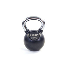 Гиря обрезиненная с хромированной ручкой 30 кг (ТА-5162-30)