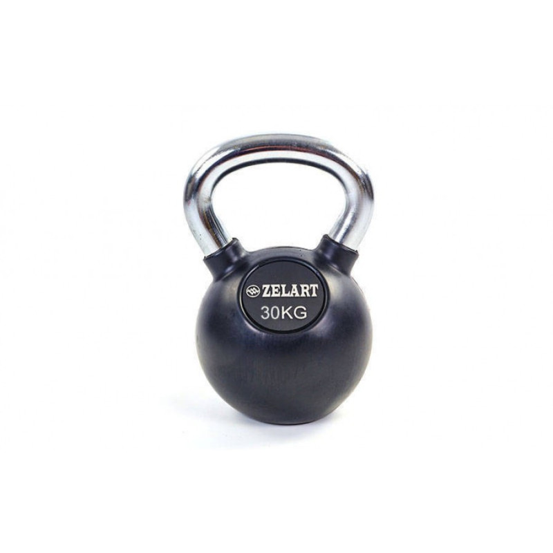 Гиря обрезиненная с хромированной ручкой 30 кг (ТА-5162-30)