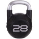 Гиря PU с хромированной ручкой Кроссфит Zelart TA-2681-28 28кг (MD2220-28) (PU, черный)
