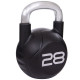 Гиря PU с хромированной ручкой Кроссфит Zelart TA-2681-28 28кг (MD2220-28) (PU, черный)