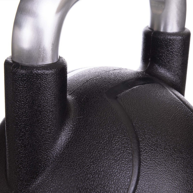 Гиря PU с хромированной ручкой Кроссфит Zelart TA-2681-12 12кг (MD2220-12) (PU, черный)