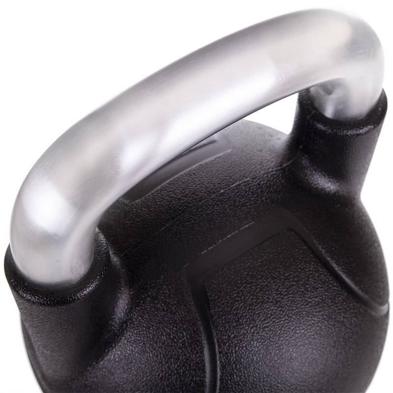 Гиря PU с хромированной ручкой Кроссфит Zelart TA-2681-32 32кг (MD2220-32) (PU, черный)