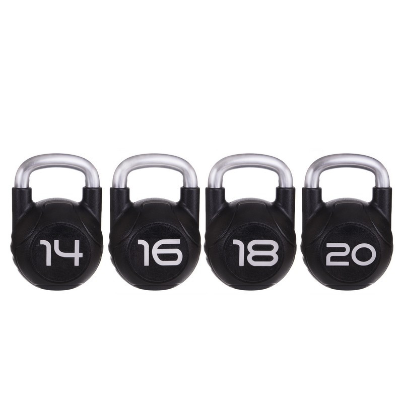 Гиря PU с хромированной ручкой Кроссфит Zelart TA-2681-32 32кг (MD2220-32) (PU, черный)