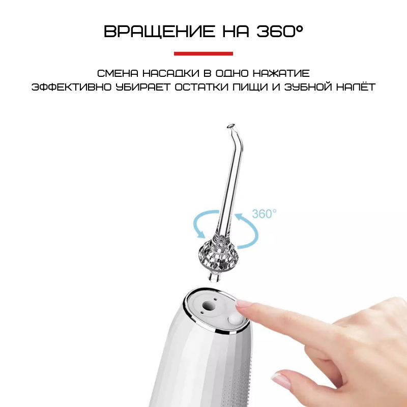 Портативный Ирригатор Для Полости Рта 5 Режимов NiceFeel Ирригатор Для Зубов Водонепроницаемый FC2661