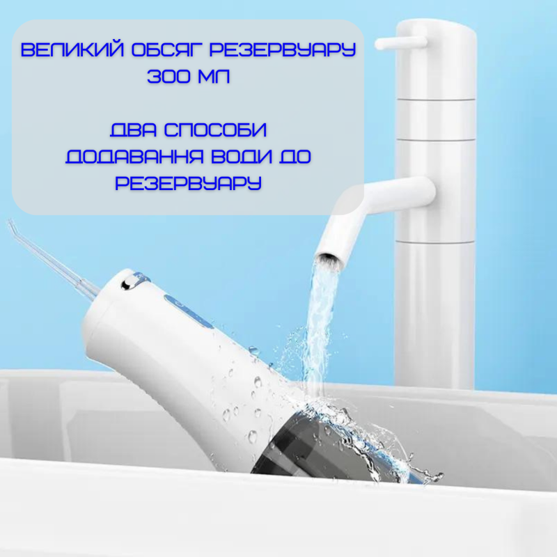 Беспроводной Ирригатор Для Зубов 4 Режима Портативный Дорожный Уход за Полостью Рта Водонепроницаемый 300 мл NiceFeel FC5090