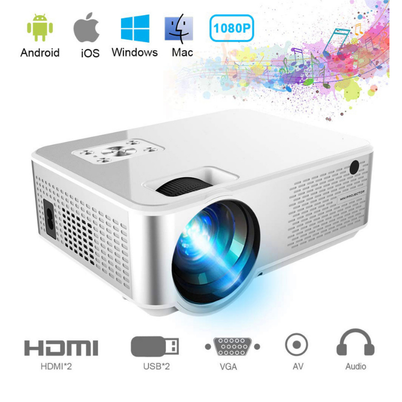 Проектор Портативный Мультимедийный 2800 lumen Cheerlux C9 Android c WIFI