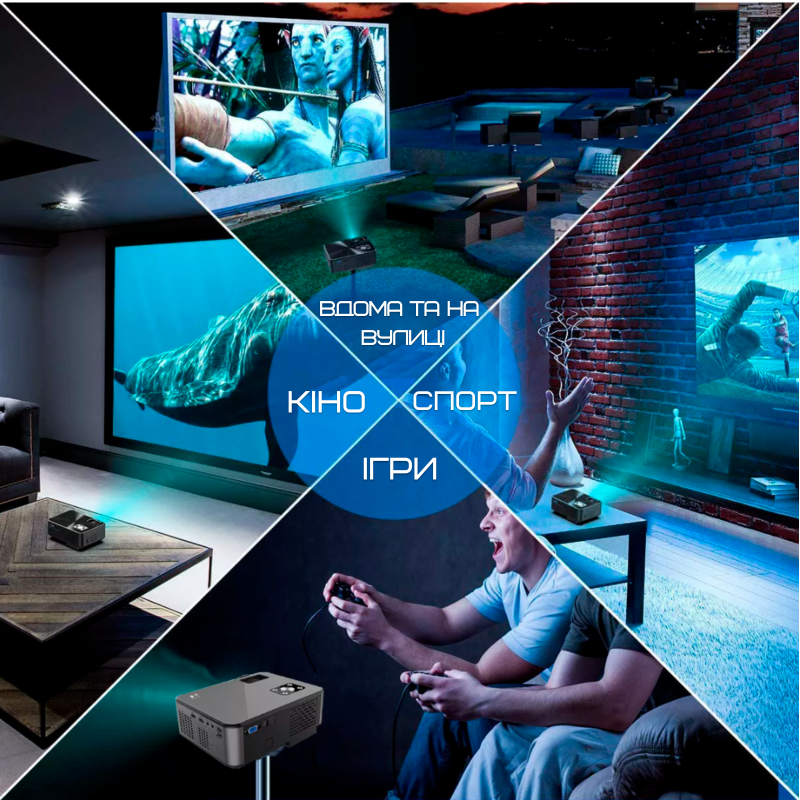 Портативный Проектор Android 9.0 Full HD 1920*1080 P + WIFI + Bluetooth с Динамиками 3200 Lumen Мини LED Проектор Домашний Cheerlux C9Pro